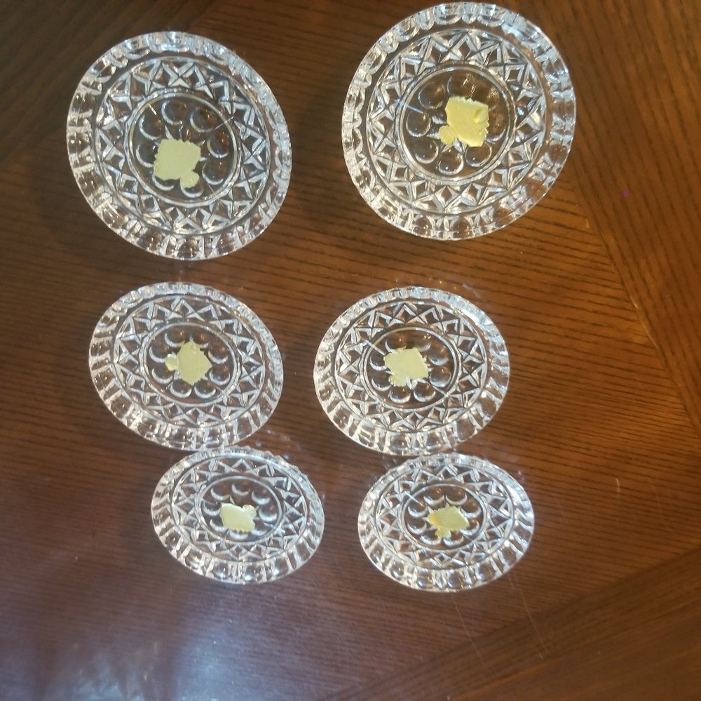 6 Crystal Coasters